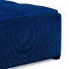 Avalon - Square Coffee Table Storage Ottoman - Blue - Image 4
