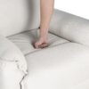 360° Swivel Upholstered Manual Recliner Chair Theater Recliner Sofa Nursery Glider Rocker For Living Room - Beige - Image 21