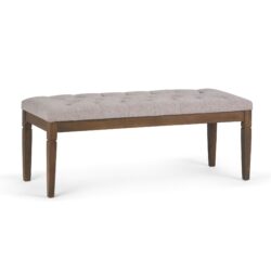 Waverly - Tufted Ottoman Bench - Cloud Gray