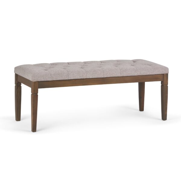 Waverly - Tufted Ottoman Bench - Cloud Gray