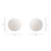 Ayla - Round Sphere Accent Ball Throw Pillow - Curly White - Image 2