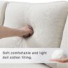 4 Seater Modern Linen Sofa With Armrest Pockets And 4 Pillows, Minimalist Style Couch - Beige - Image 20