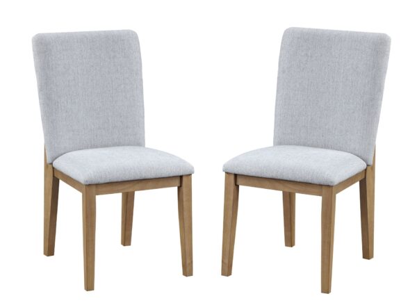 Delphine - Linen Fabric 19" Dining Chair (Set of 2) - Gray