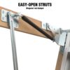 Aluminum Attic Ladder 350-Pound Capacity 22 1 / 2" x 54" Opening 7-10' Ceiling - Metallic Gray - Image 3