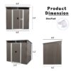 6Ft x 5Ft Outdoor Metal Storage Transparent Plate - Gray - Image 6