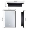 24X30" Led Black Framed Wall Mount Medicine Cabinet With Mirror Anti - Fog Function 3 Colors With Light - Black - Image 7