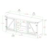 Farmhouse Barn Door TV Stand For TVs Up To 65" - Gray Wash - Image 6