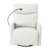 31.5" 270 Power Swivel Rocker Recliner Chair, Electric Glider Reclining Sofa With USB Ports, Power Swivel Glider, Rocking Chair Nursery Recliners For Living Room Bedroom - Light Gray - Image 15