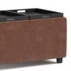 Avalon - Storage Ottoman - Distressed Saddle Brown - Image 6