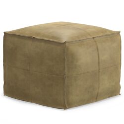 Sheffield - Square Pouf - Distressed Sandcastle