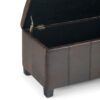 Dover - Storage Ottoman Bench - Distressed Brown - Image 5