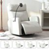 31.5" 270 Power Swivel Rocker Recliner Chair, Electric Glider Reclining Sofa With USB Ports, Power Swivel Glider, Rocking Chair Nursery Recliners For Living Room Bedroom - Light Gray - Image 9