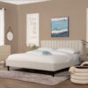 Aspen - King Vertical Tufted Headboard Platform Bed Set - Light Beige - Image 14
