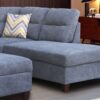 Diego - Sectional Sofa With Right Facing Chaise, Storage Ottoman, And 2 Accent Pillows - Gray - Image 5