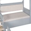 Twin Size House Bed With Sofa, Kids Platform Bed With 2 Drawers And Storage Shelf - Gray - Image 8