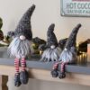 Christmas Gnomes Decorations, Christmas Table Home Ornaments For Holiday Party Gifts (Set of 4) - Gray - Image 3