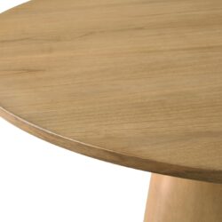 Jasper - Wide Contemporary Round Dining Table - Driftwood Finish