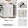 Modern Floating Bathroom Vanity With Ceramic Basin Perfect For Small Bathrooms, Right Side Storage - White - Image 11