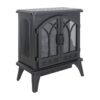 24" 3D Flame Electric Infrared Quartz Fireplace Stove With Remote Control - Antique Black - Image 6
