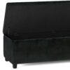 Avalon - Extra Large Storage Ottoman Bench - Midnight Black - Image 3