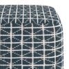 Noreen - Square Pouf - Dark Blue / White - Image 6