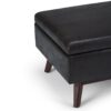 Owen - Coffee Table Storage Ottoman - Distressed Black - Image 6
