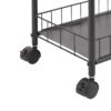 6 Tier Slim Rolling Storage Cart, Mobile Shelving Unit With Wheels, Metal Wire Storage Shelving Rack With Baskets For Kitchen Bathroom Office Laundry Narrow Piaces - Black - Image 5
