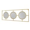 3 Mirror Piece Wall Mirror InRectangular Frame, Home Wall Decor For Bedroom Living Room - Gold - Image 7