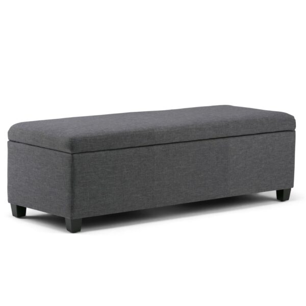 Avalon - Storage Ottoman Bench - Slate Gray