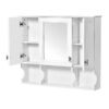 Wall Mounted Bathroom Medicine Cabinet, Modern Bathroom Wall Cabinet With Mirror, Mirror Cabinet With Open Shelves - White - Image 12