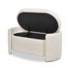 Fuji - Oval Storage Bench, Upholstered - Ivory White - Image 4
