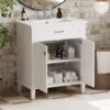 Bathroom Vanity With Ceramic Basin, Soft Close Door And Adjustable Shelves - White - Image 3