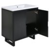 Bathroom Vanity Set With Sink, Combo Cabinet, Bathroom Storage Cabinet, Solid Wood Frame - Black - Image 14