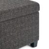 Avalon - Storage Ottoman Bench - Dark Gray - Image 6
