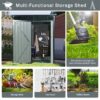 Tc53Bl Outdoor Metal Storage Shed Transparent Plate - Black - Image 6