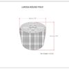 Larissa - Round Braided Pouf - Natural - Image 9