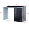Firewood Storage Shed, Outdoor Firewood Rack, Outdoor Storage Shed With Log Holder, Firewood Shelter For Patio, Anthracite Galvanized Steel - Black - Image 10