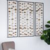 Metal Decorative Wall Art With Frame, Wall Decor For Living Room (Set of 3) - Gold - Image 5