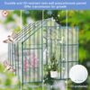 6X10Ft Polycarbonate Greenhouse Raised Base And Anchor Aluminum Heavy Duty Walk-In Greenhouses For Outdoor Backyard In All Season - Green - Image 6