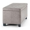 Dover - Storage Ottoman Bench - Distressed Gray Taupe - Image 4