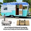 Stainless Steel Pizza Oven Outdoor 12" Automatic Rotatable Pizza Ovens, Portable Wood Fired Pizza Oven Pizza Maker With Timer, Built-In Thermometer, Pizza Cutter & Carry Bag - Silver - Image 13