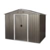 8Ft x 6Ft Outdoor Metal Storage Shed With Floor Base (SKU: W540S00012) - Gray - Image 9