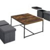 Caitlin - Wood Grain 5 Piece Coffee Table (Set of 5) - Weathered Oak - Image 2