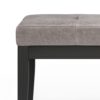 Lacey - Tufted Ottoman Bench - Distressed Gray Taupe - Image 3