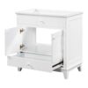Bathroom Vanity Base Without Sink, Bathroom Cabinet With Two Doors And One Drawer - White - Image 7