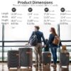 4 Piece Luggage Set Suitcase Set, Abs Hard Shell Lightweight Expandable Travel Luggage With 4 Packing Cubes, Tsa Lock, Spinner Wheels (16 / 20 / 24 / 28) - Coffee - Image 7