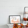 Thanks Wall Sign, Wall Art Decor For Harvest Festival Fall Festival & Thanksgiving Table Decorations (Set of 2) - Black / Orange / White - Image 3