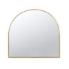 Arched Decorative Accent Mirror With Iron Frame, Wall Deor For Bathroom, Bedroom, Entryway, Mantel - Gold - Image 2
