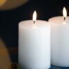 LED Candles With Wick And Remote Control Timer (Set of 2) - White - Image 3