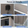 6Ft x 5Ft Outdoor Metal Storage Transparent Plate - Gray - Image 4